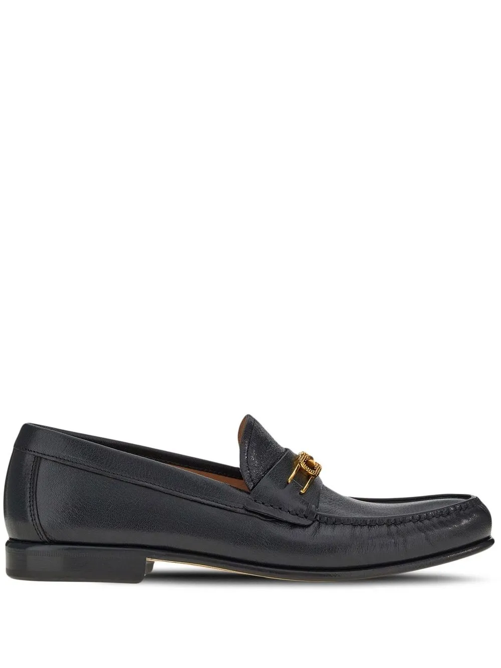 

Лоферы с декором Gancini Ferragamo, черный