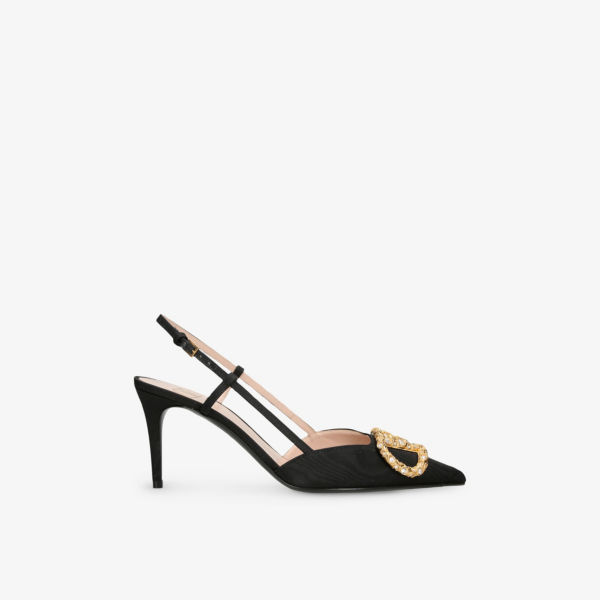 Туфли Valentino Garavani Vlogo 80 на ремешке, черный