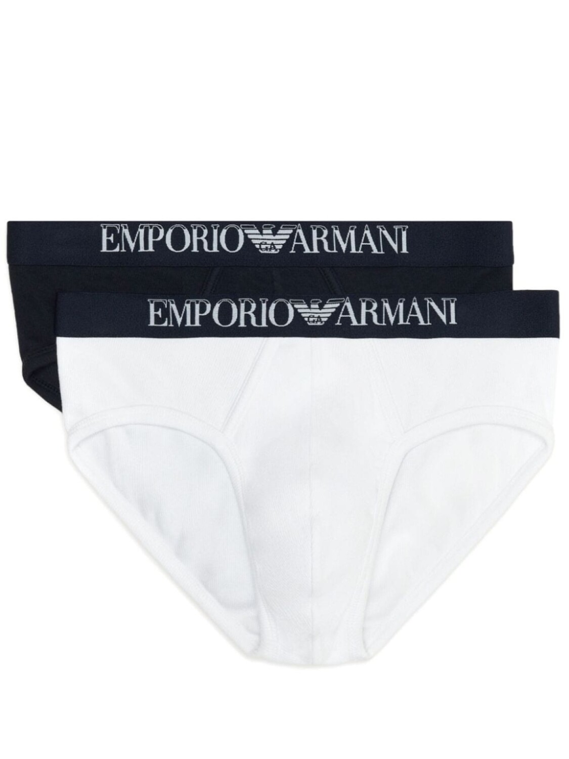 

Комплект из двух боксеров с логотипом Emporio Armani, белый