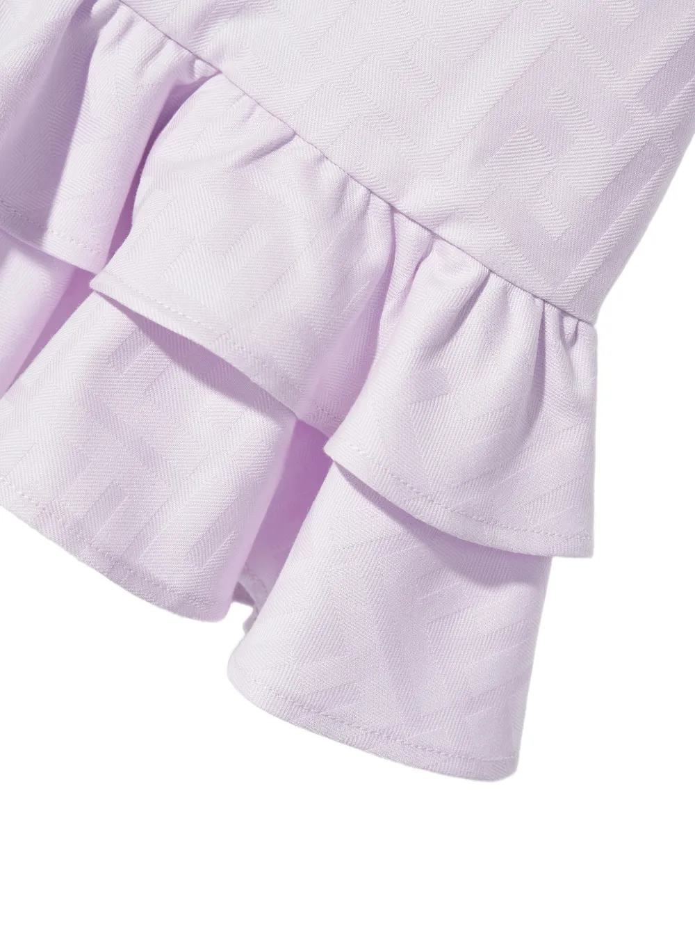 Платье с воланами и пуговицами Fendi Kids, фиолетовый — фото 3
