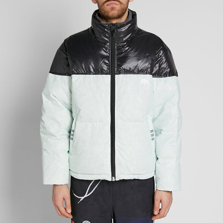 Пуховик Adidas Originals by Alexander Wang Disjoin, черный/зеленый — фото 4