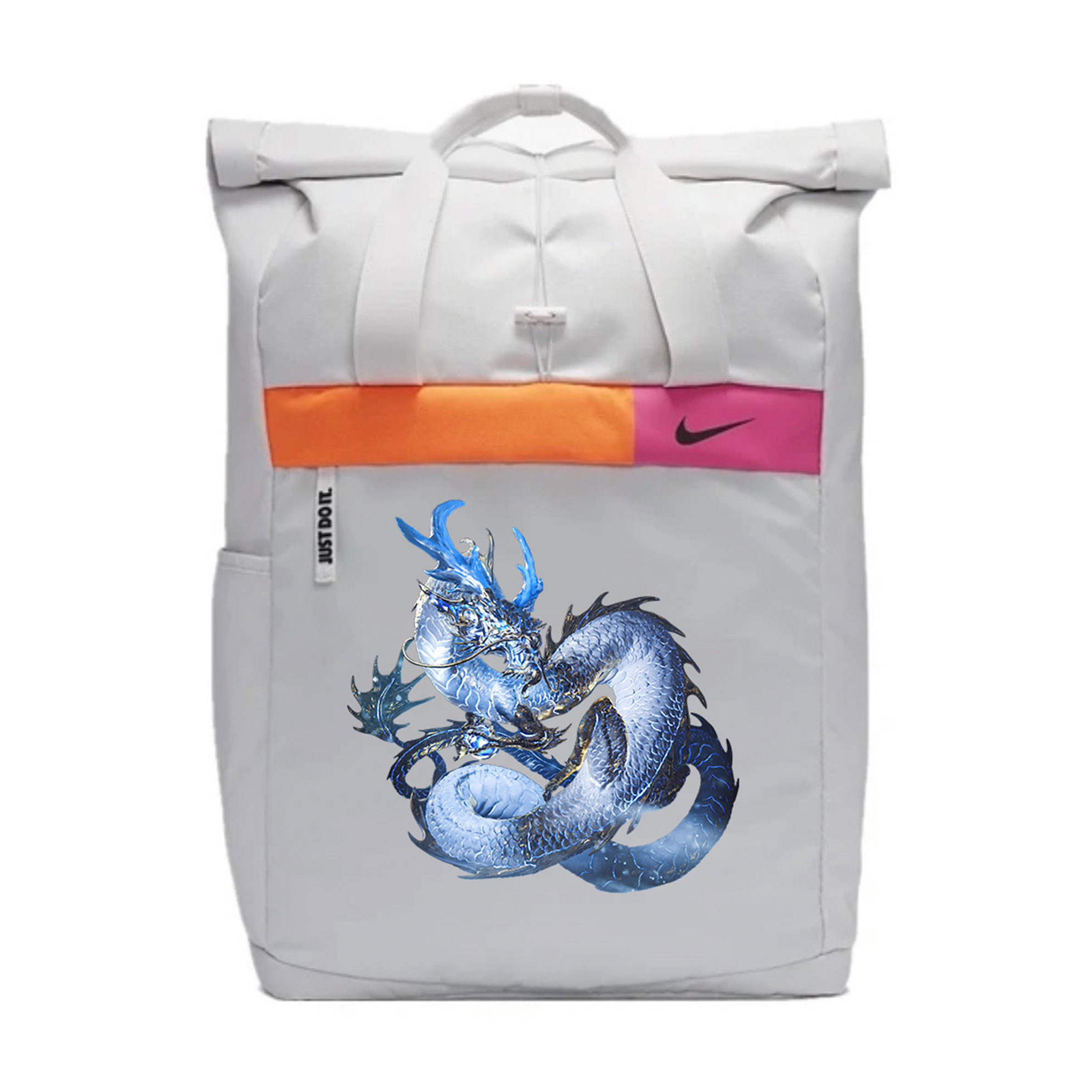 

Nike Тканевый рюкзак маленький динозавр унисекс светло-серебристый серый, Blue Dragon