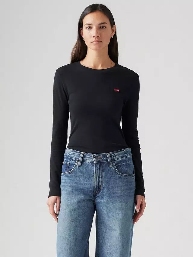 

Футболка Levi's Essential Housemark Long Sleeve, цвет caviar
