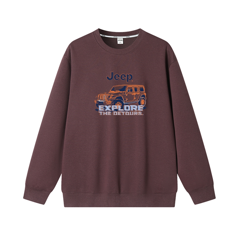 

Свитшот мужской с круглым вырезом Moderate Regular Jeep, темно-коричневый