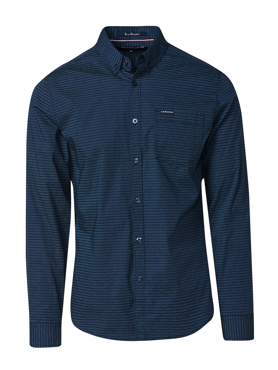 

Рубашка на пуговицах классического кроя KOROSHI, темно-синий