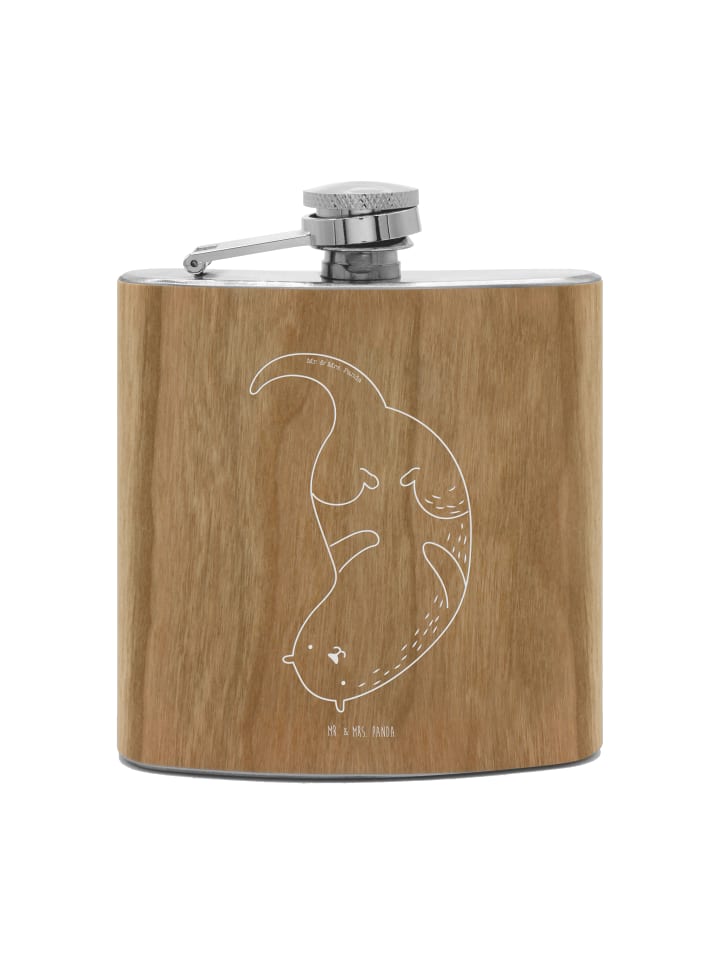 

Mr. & Mrs. Panda Фляжка с изображением выдры вверх ногами, без надписи коричневого цвета