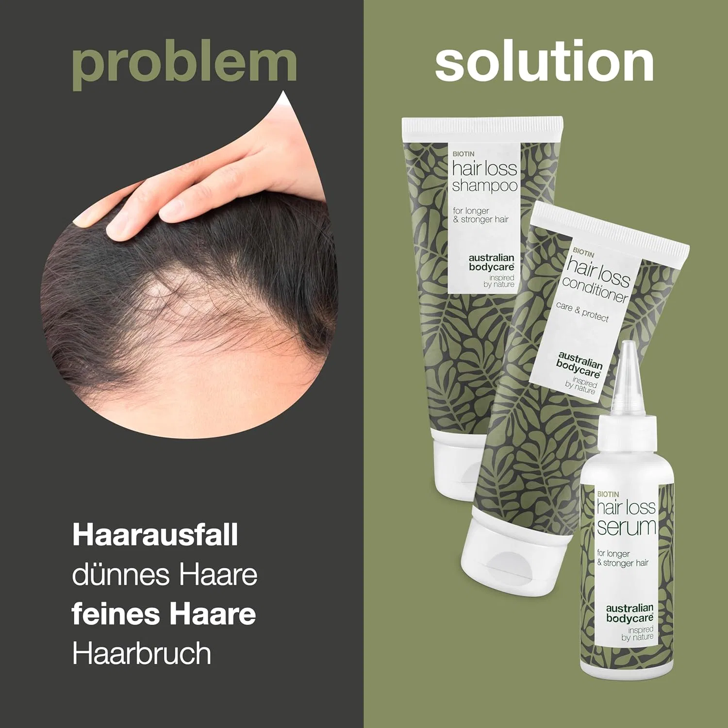 Набор Australian Bodycare Hair Loss Kit: сыворотка, шампунь и кондиционер с кофеином Australian Bodycare — фото 2