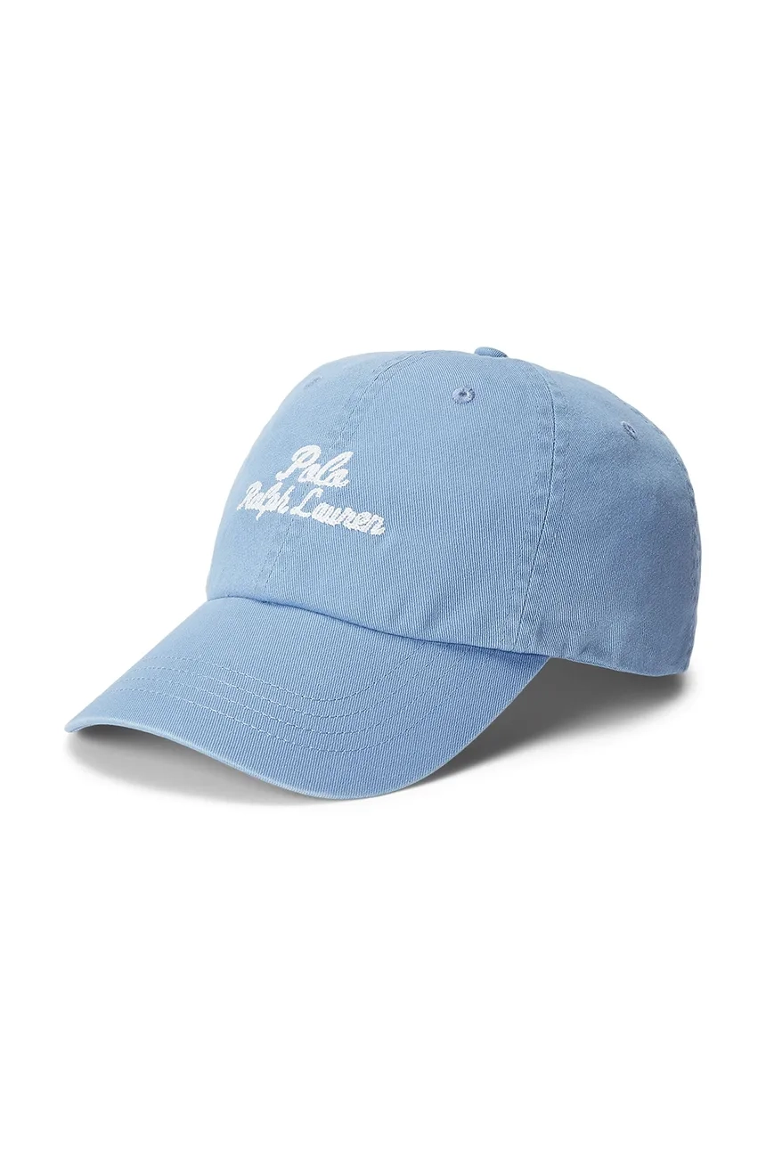 

Хлопковая бейсболка Polo Ralph Lauren, синий