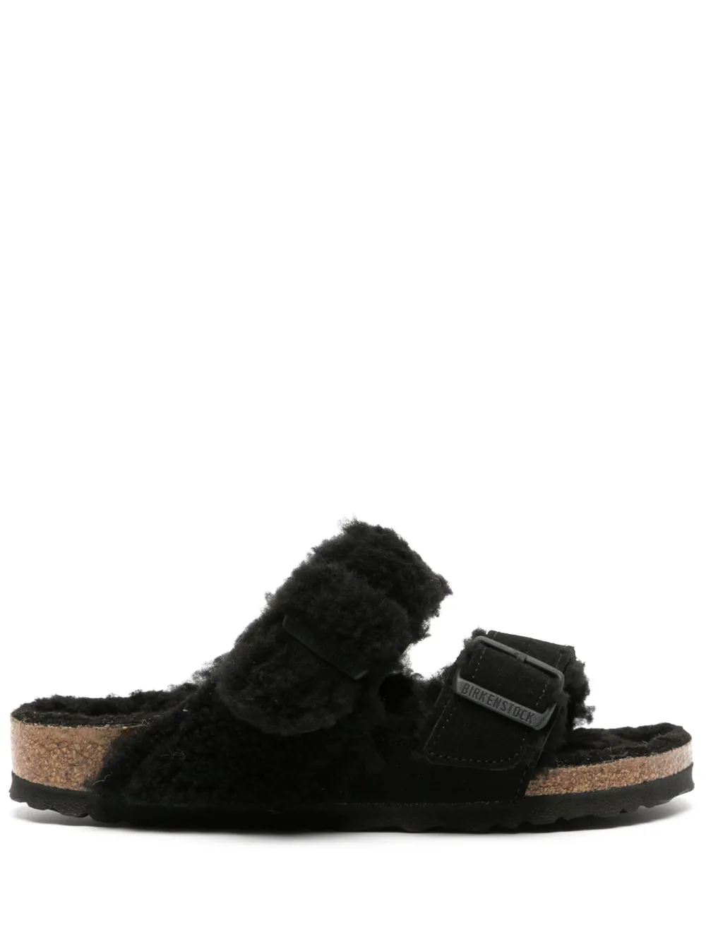 Сандалии Arizona с подкладкой из овчины BIRKENSTOCK, черный