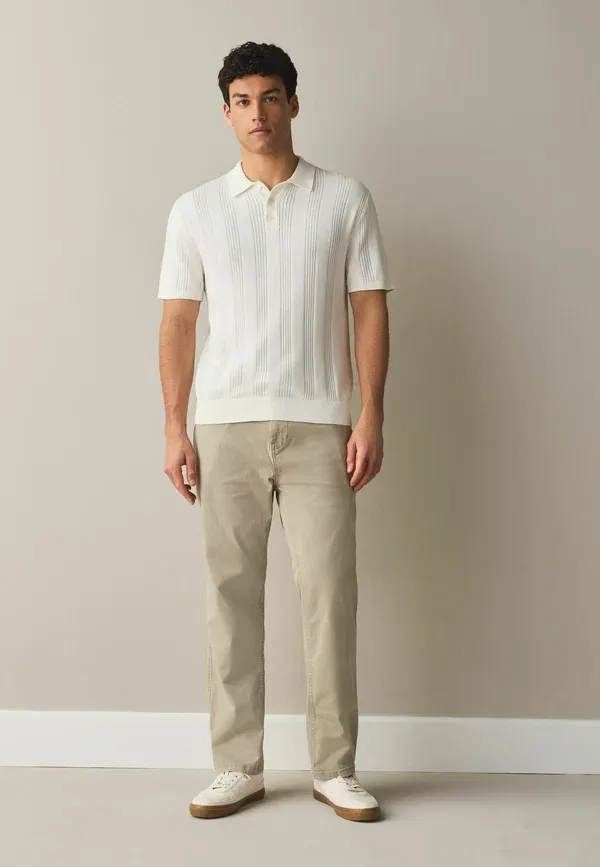 Брюки чинос Regular fit authentic washed, Next, камень