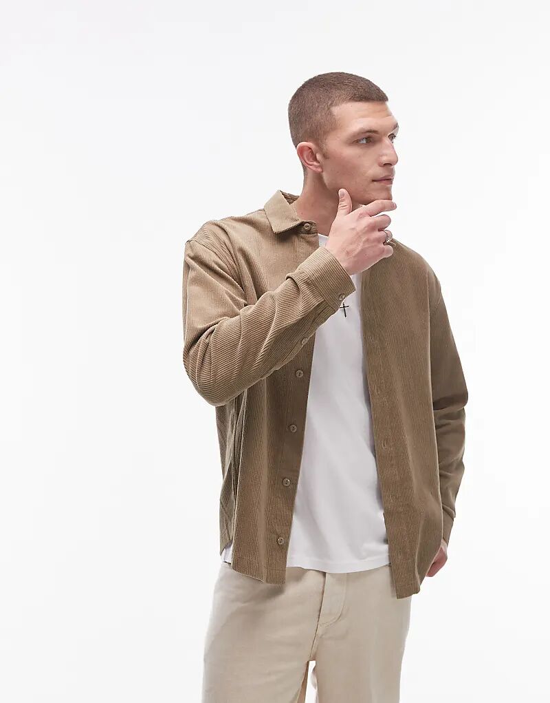 

Мини-рубашка свободного покроя в стиле «кань» Topman