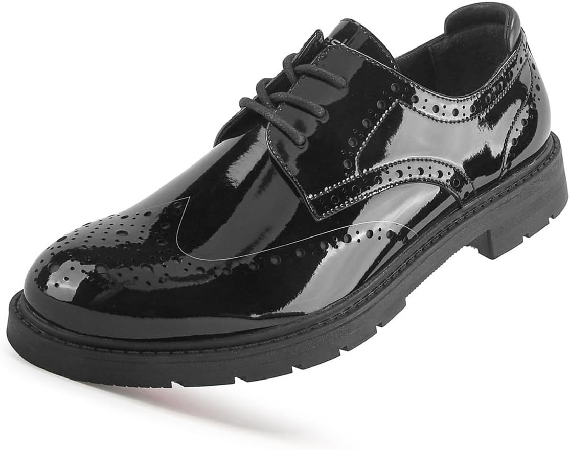 

Мужские гольф-броги с низким верхом, водонепроницаемые, шипованные, для ходьбы, шнурованные, модные и комфортные обувь Omcam, черный