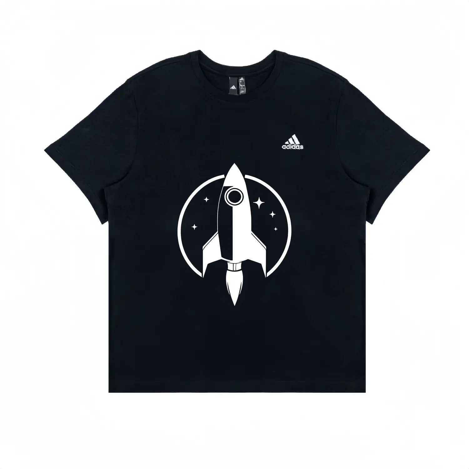 

Футболка унисекс черная Adidas, черный