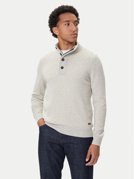 

Свитер regular fit Patch Half Zip MKN0585BE14 Barbour, бежевый