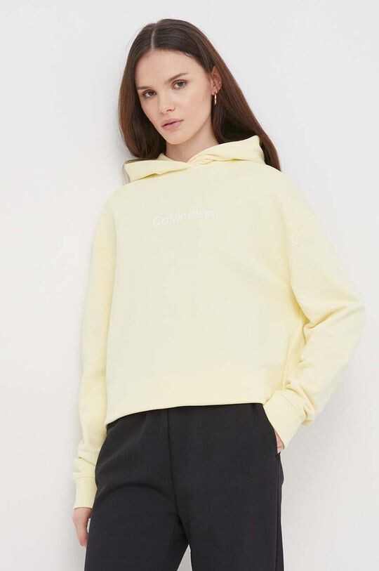 

Хлопковая толстовка Calvin Klein, желтый
