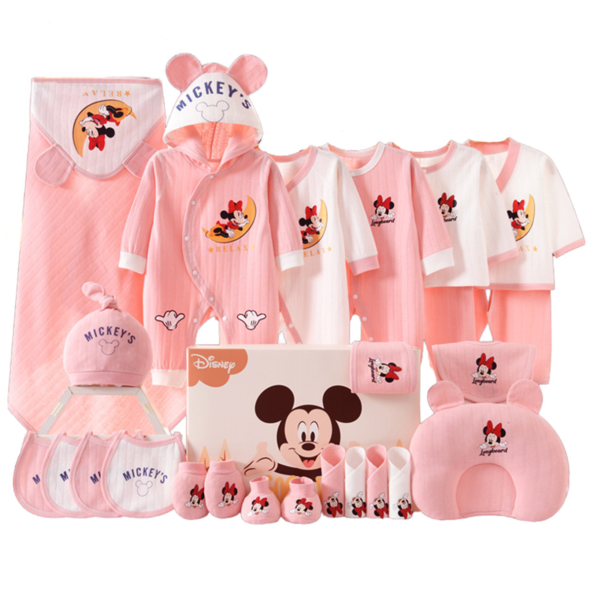 

Подарочная коробка для малышей и детей ясельного возраста Disney, All-Season 26-Piece Set Box [Pink]
