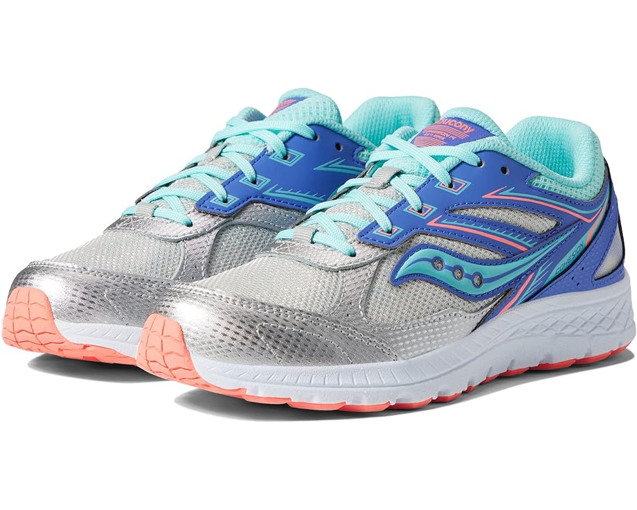 

Кроссовки Saucony Cohesion 14 LTT, цвет Silver/Periwinkle/Turquoise