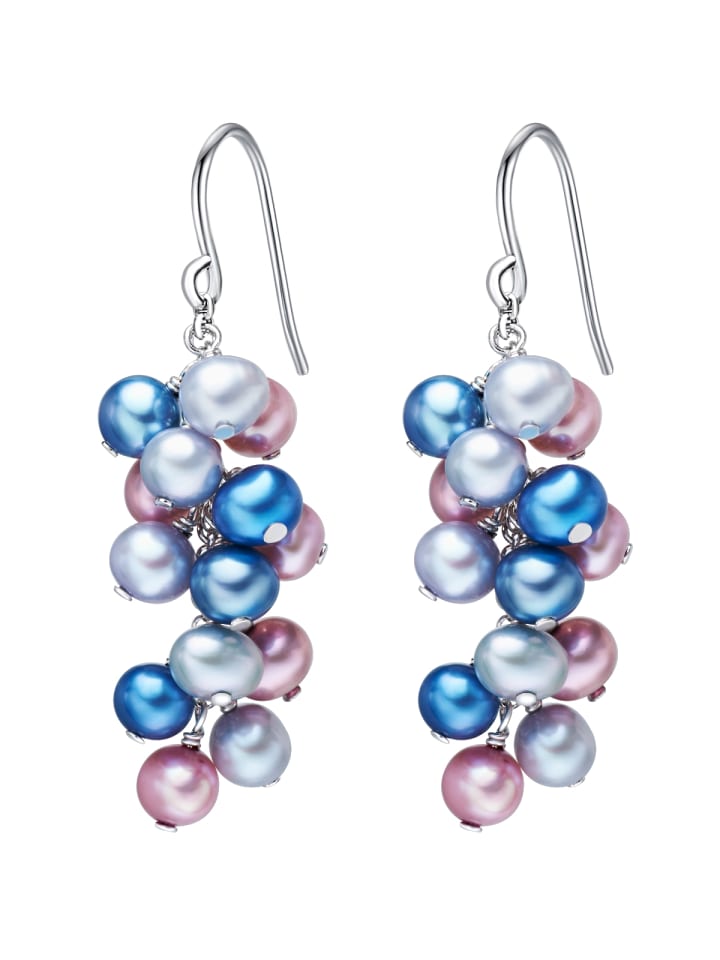 

Valero Pearls Жемчужные серьги, серебро 925 пробы, пресноводный культивированный жемчуг разных цветов