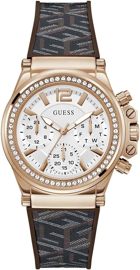 

Женские часы Guess 38 мм, Brown/Rose Gold Tone/White