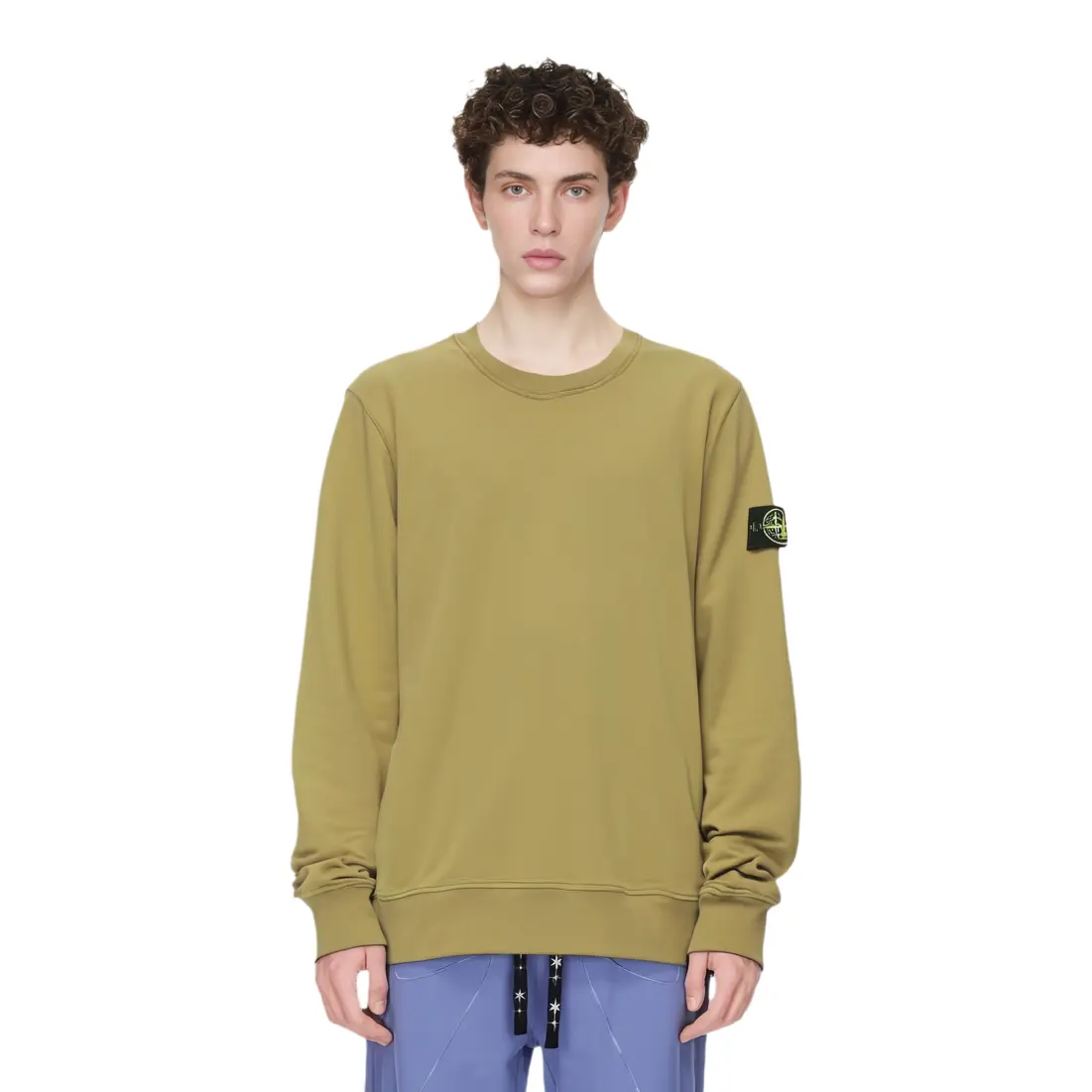 Свитшот мужской желто-зеленый STONE ISLAND — фото 4