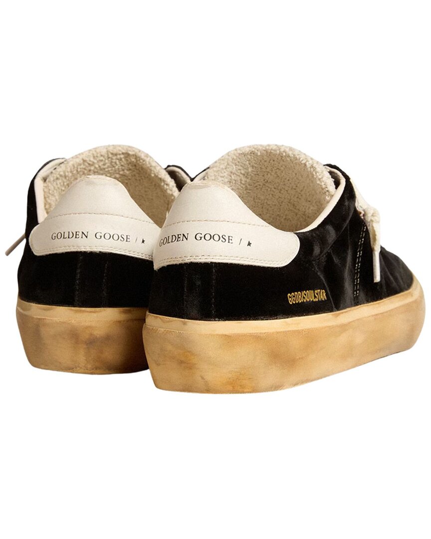 Золотые гусиные бархатные кроссовки Soul Star Golden Goose — фото 2