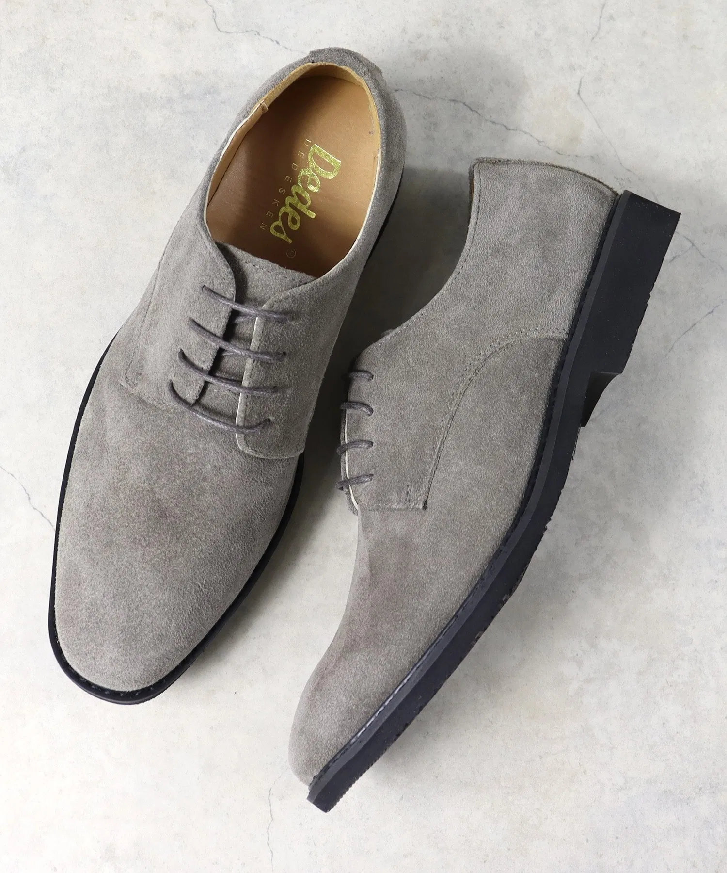 Мужские туфли Dedes Plain Toe Leather Shoes — фото 4