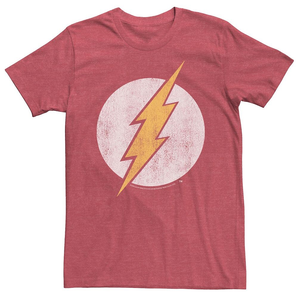 

Мужская классическая футболка с логотипом DC Comics The Flash, цвет Red Heather