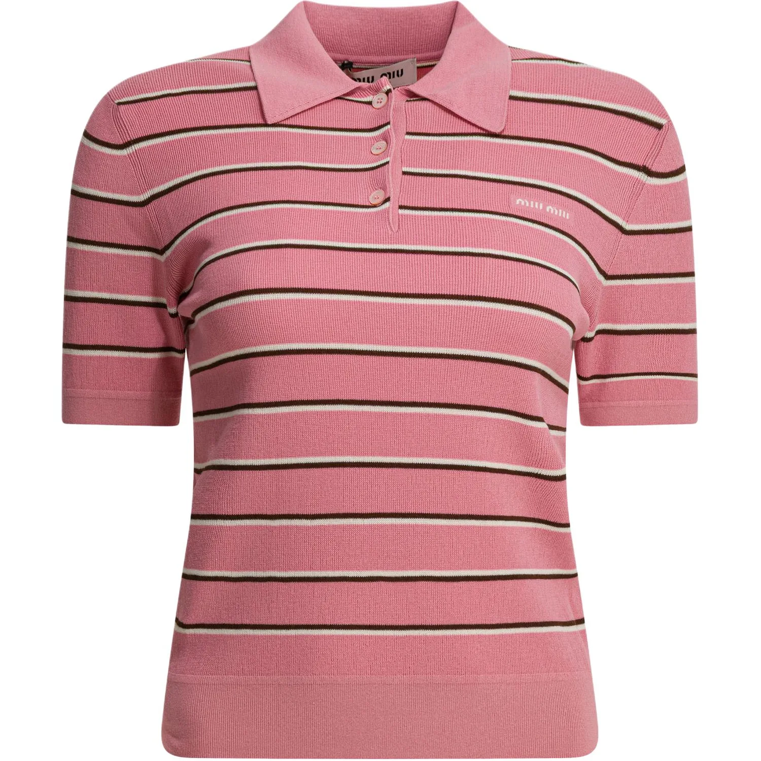 MIU MIU Трикотажная футболка-поло для женщин Pink Polo Collar Moderate Others