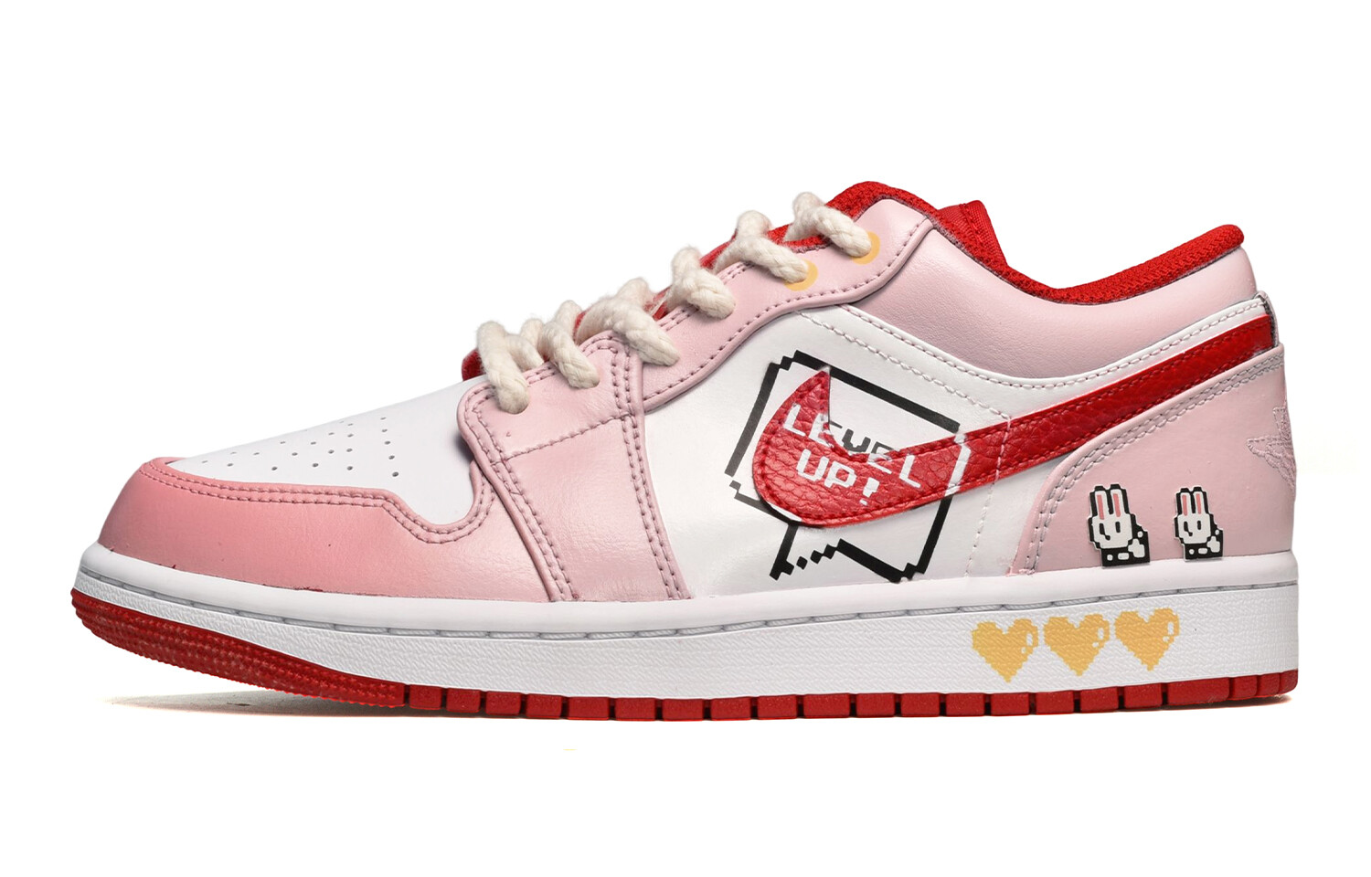 

Баскетбольные кроссовки Air 1 Vintage женские с низким верхом розовый/белый Jordan