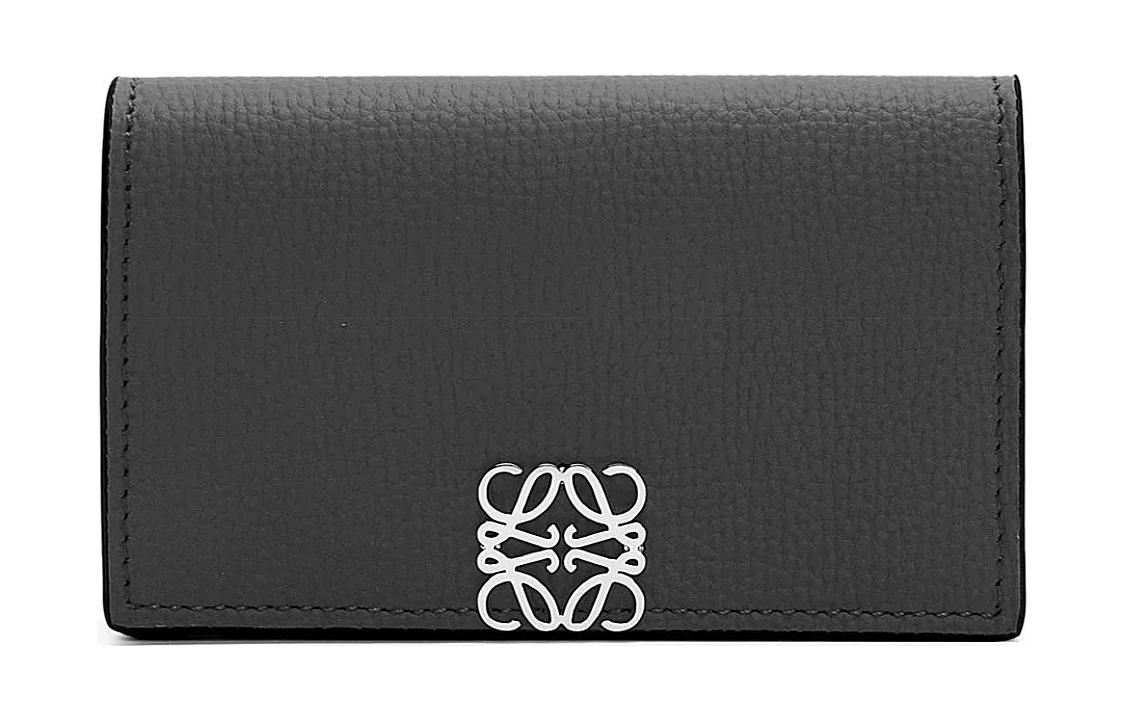 

LOEWE Кожаный визитник с текстурой гальки для женщин черный