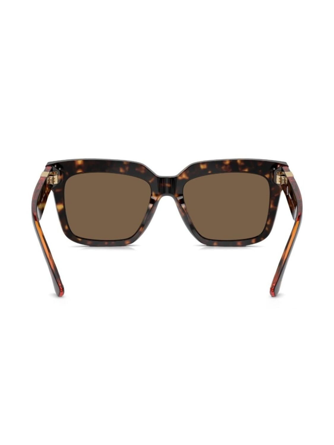Солнцезащитные очки в квадратной оправе черепаховой расцветки Burberry Eyewear, коричневый — фото 4