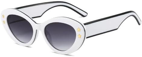 

Овальные солнцезащитные очки 2027 года для женщин и мужчин, с градиентными линзами, оправой со звездным декором, качественные винтажные солнцезащитные очки UV400 MTZJH, C5