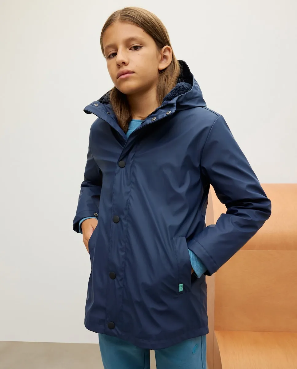 

Вощеная парка с подкладкой из искусственной овчины для мальчика Kids El Corte Inglés, темно-синий