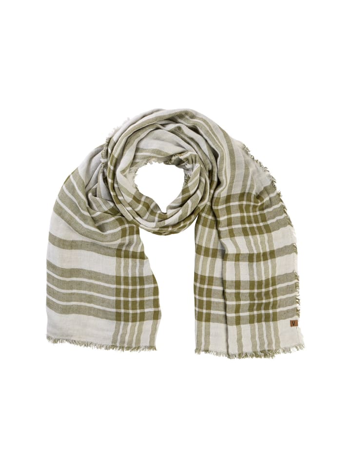 

Camel Active Шарф из смесовой хлопковой ткани цвета шалфея