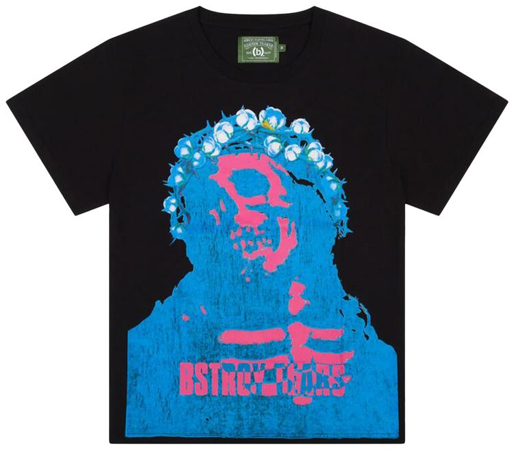 

Футболка Denim Tears Bstroy x Denim Tears Bstroy Tears Crown Made of Cotton Tee 'Black', черный