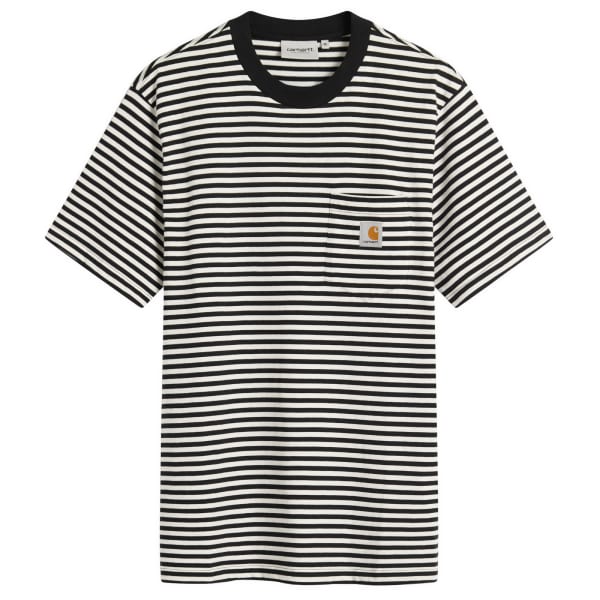 

Футболка Verner с полосатым карманом Carhartt Wip, Black & Wax