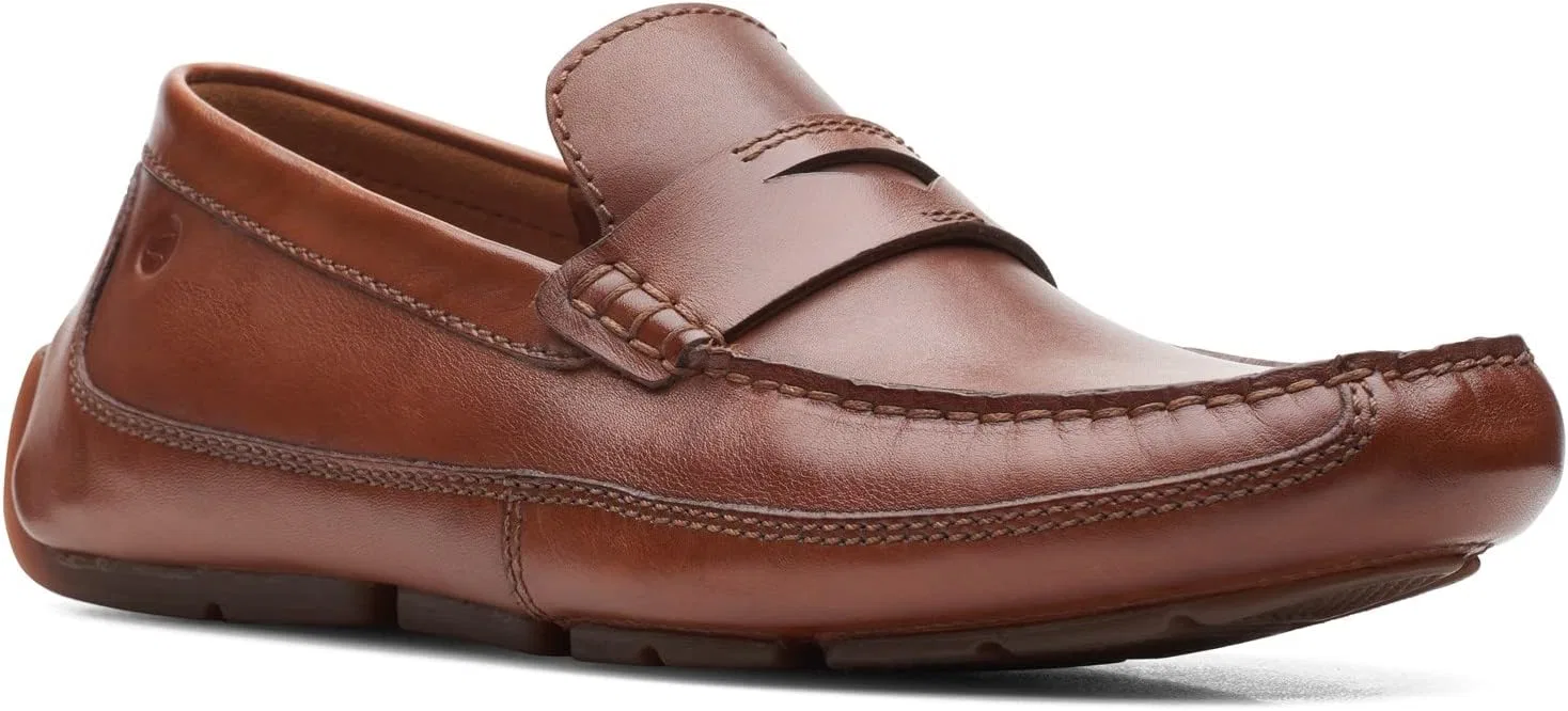 Мокасины из натуральной кожи Clarks, темно-коричневая кожа — фото 2