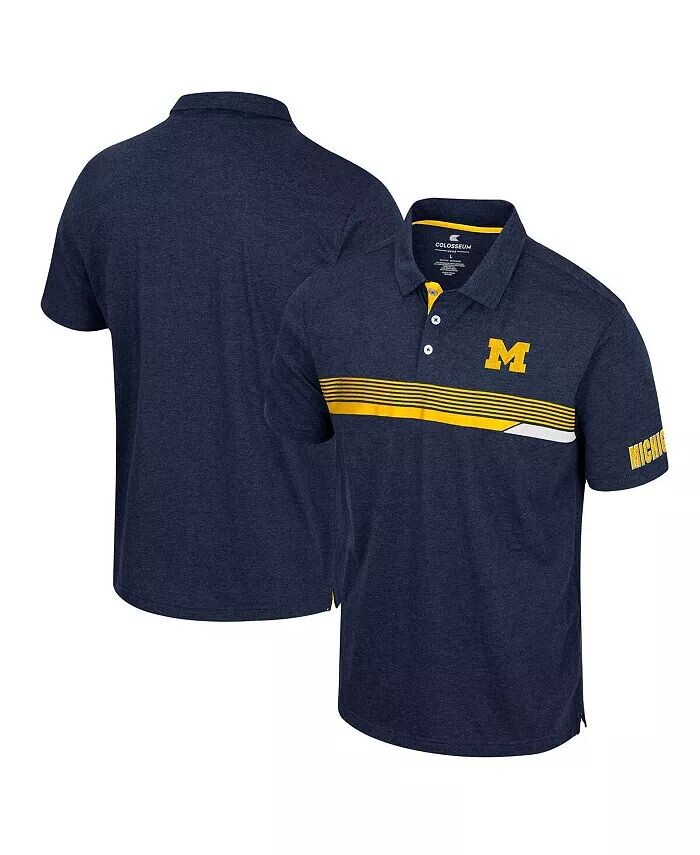 

Мужская темно-синяя рубашка-поло Michigan Wolverines No Issueo Colosseum