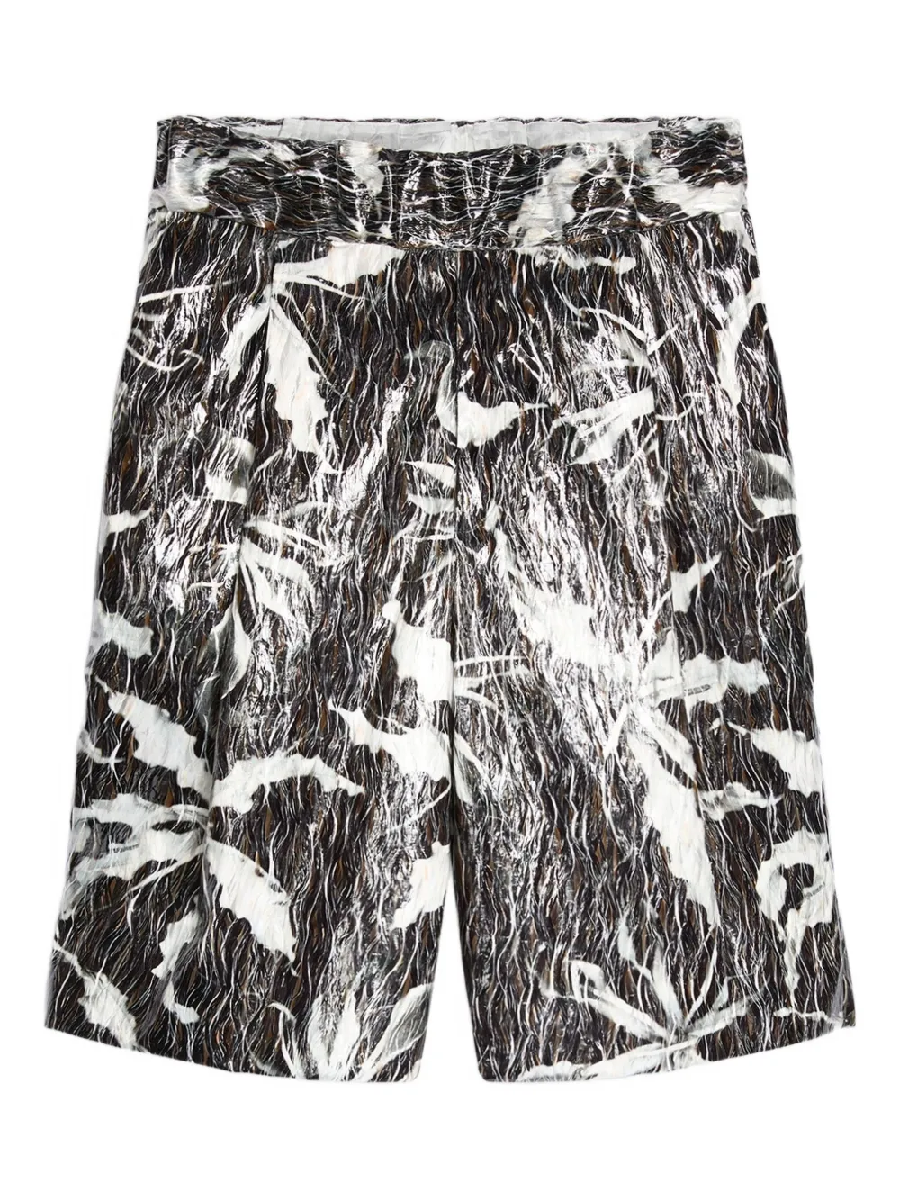 

Шорты-бермуды с цветочным принтом DRIES VAN NOTEN, черный