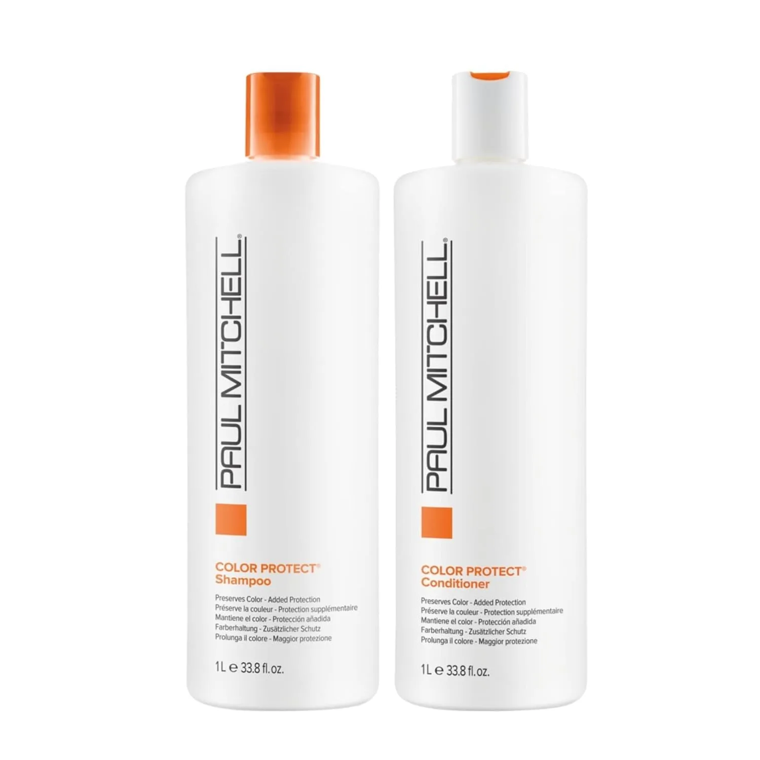 Шампунь и кондиционер Paul Mitchell Color Protect, обеспечивают защиту окрашенных волос, 33,8 жидких унций, набор. — фото 2