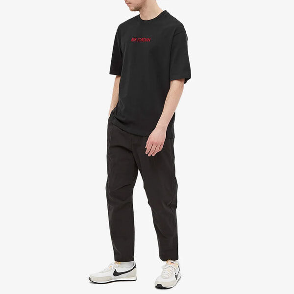 Футболка Air Jordan Embroidered Round Neck Sports Short Sleeve T-Shirt Men's Black, черный — фото 2