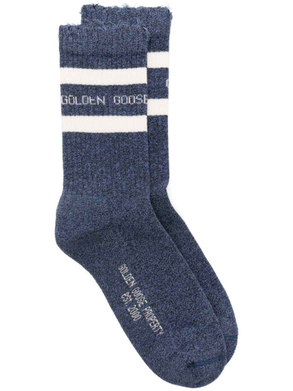 

Golden Goose носки с полосками и логотипом, синий