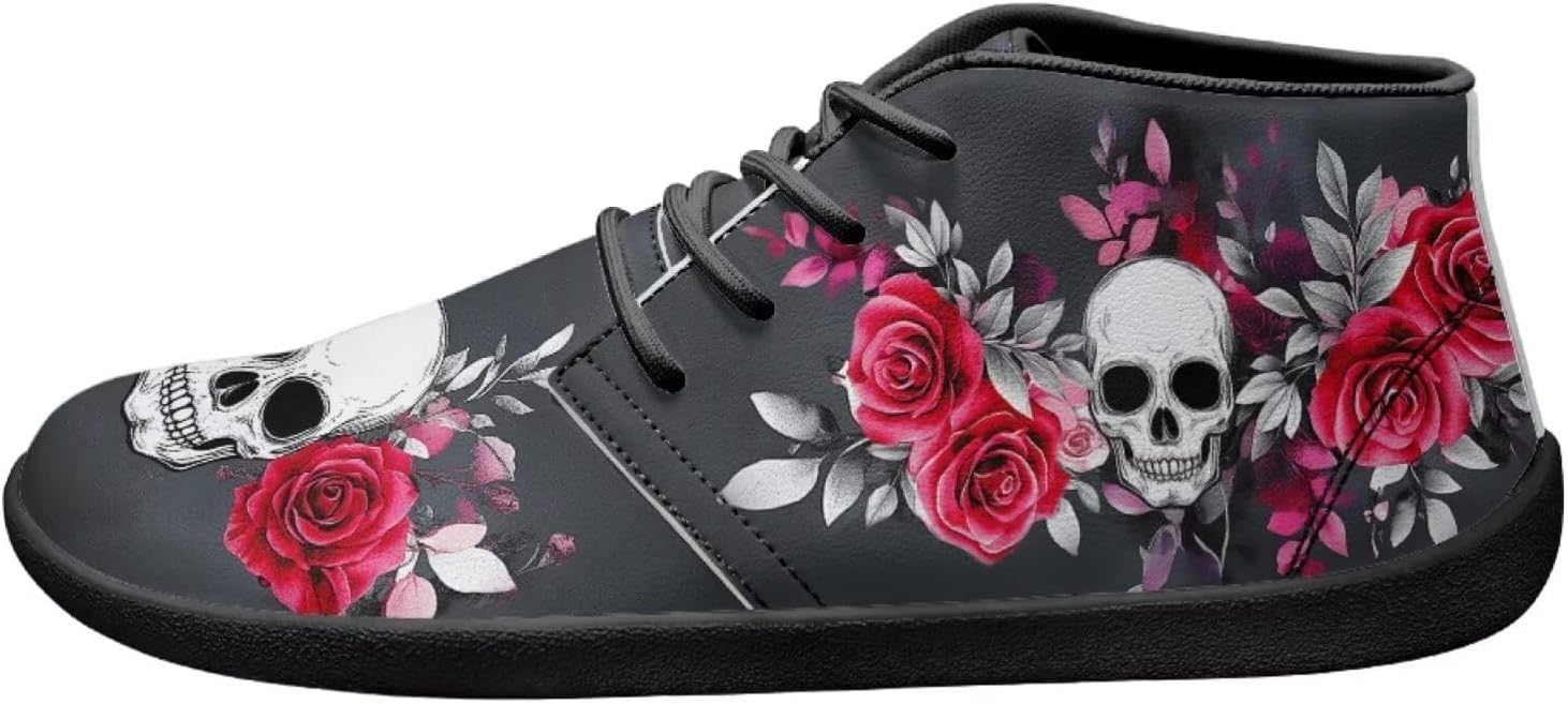 

Ботинки Forchrinse Shark с принтом, челси до щиколотки, средние повседневные кроссовки для мужчин, кожаные шнурованные чукка, модная обувь для прогулок, водонепроницаемые, белый