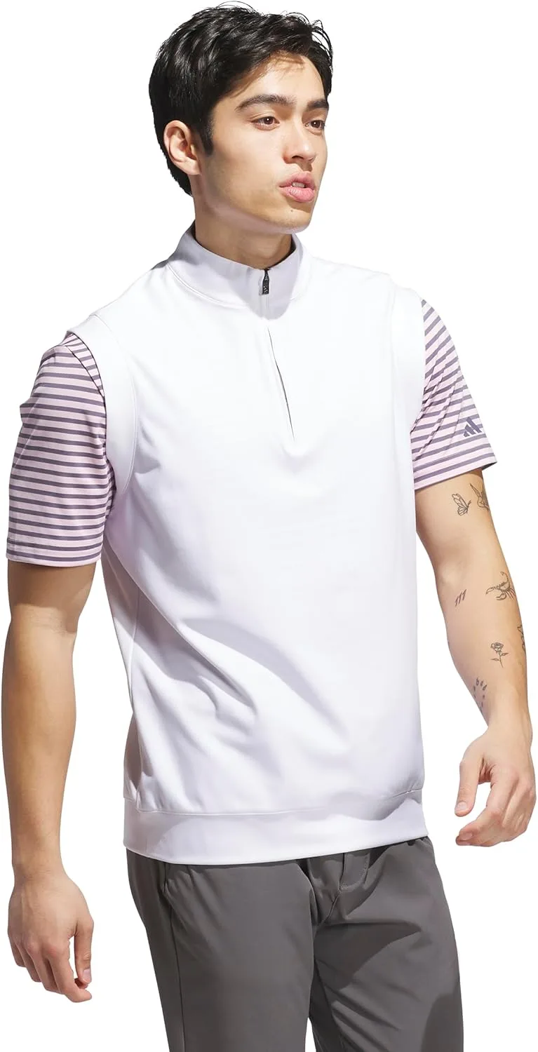 Мужской жилет Adidas Ultimate365 Elevated Quarter-Zip, белый — фото 2