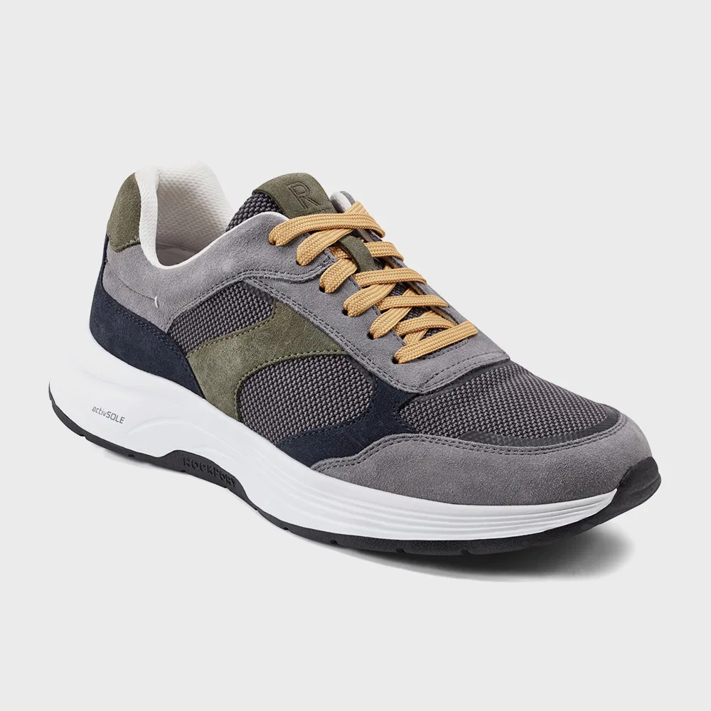Мужские серые низкие кеды Harrison от Rockport