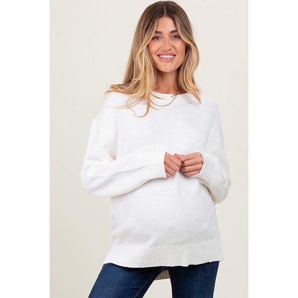 

Базовый свитер для беременных из мягкого трикотажа Pinkblush, Ivory