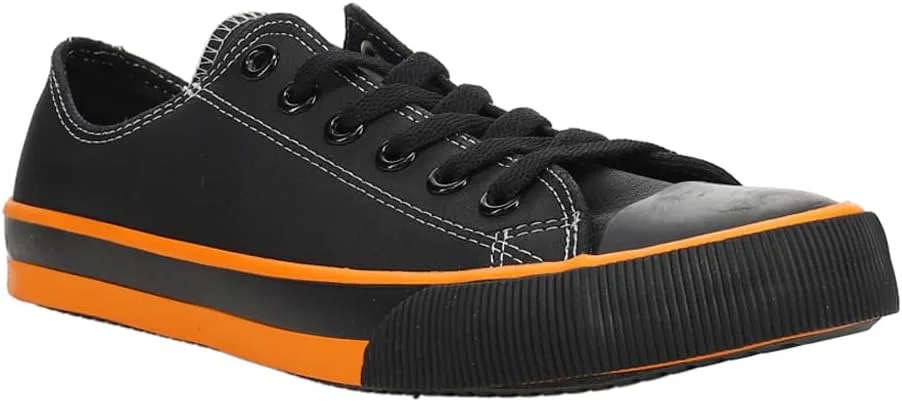 Кроссовки Harley Davidson Roarke Vulcan ized Shoe HARLEY-DAVIDSON, Vulcanised Lowcut Black Orange — фото 3