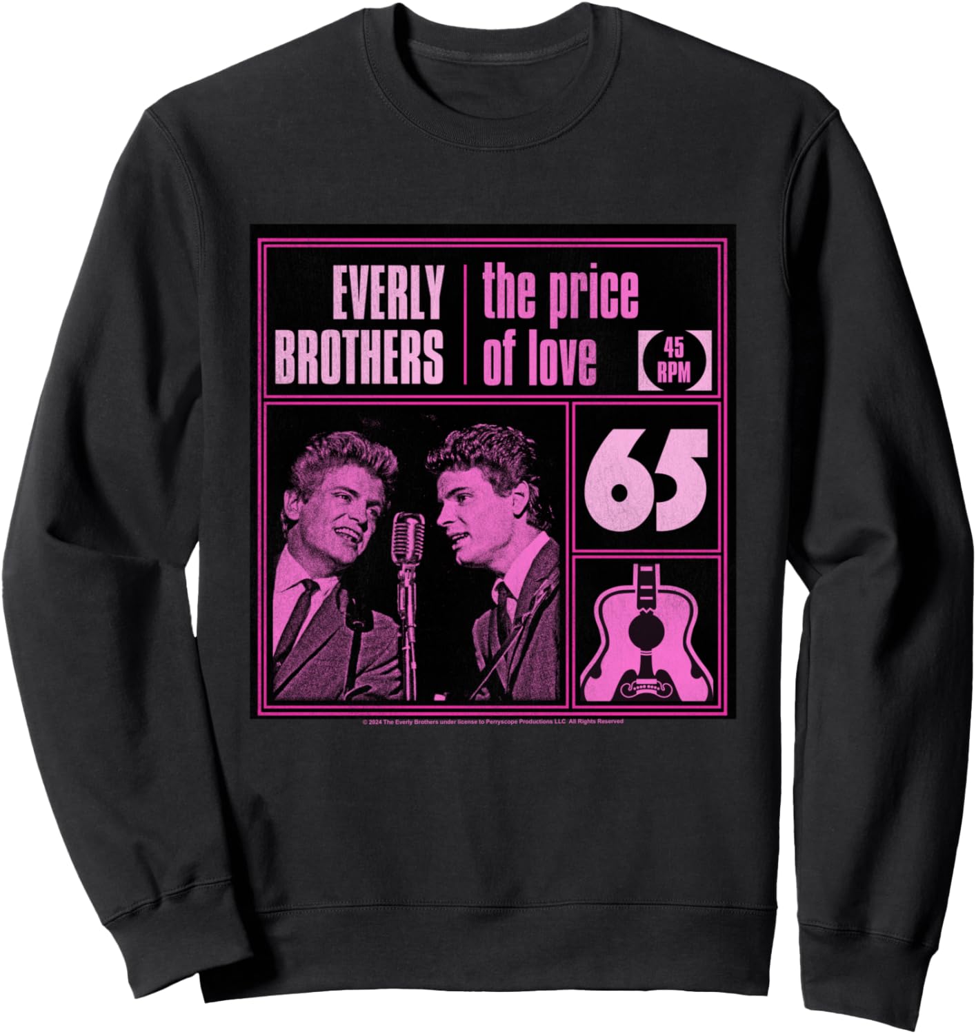 

Толстовка The Everly Brothers The Price of Love Popfunk, черный
