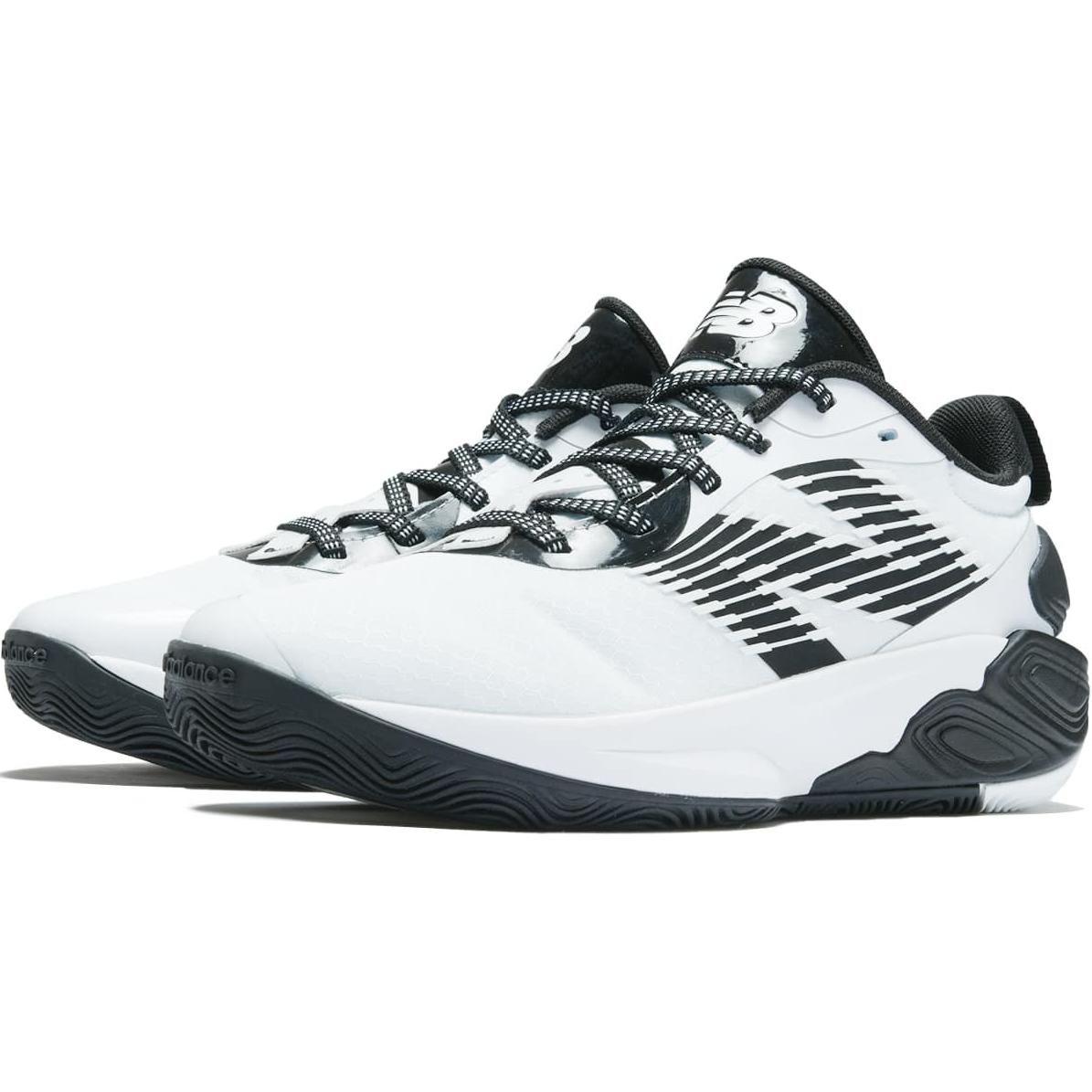 Two WXY V5 Low детские баскетбольные кроссовки белые для подростков New Balance, белый/черный — фото 4