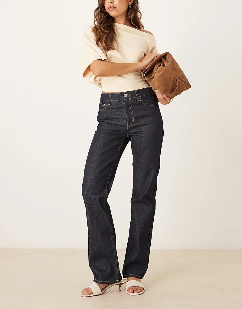 

Джинсы прямого кроя ASOS DESIGN с низкой талией, цвет чернильный